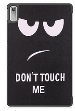 NoXx Hoesje Geschikt voor Lenovo Tab P11 (2e Gen) Hoesje Case Hard Cover Hoes Book Case Met Screenprotector - Don't Touch Me