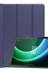Nomfy Hoes Geschikt voor Lenovo Tab P11 (2e Gen) Hoes Tri-fold Tablet Hoesje Case Met Screenprotector - Hoesje Geschikt voor Lenovo Tab P11 (2nd Gen) Hoesje Hardcover Bookcase - Donkerblauw