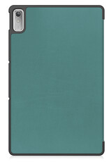 Nomfy Hoes Geschikt voor Lenovo Tab P11 (2e Gen) Hoes Tri-fold Tablet Hoesje Case Met Screenprotector - Hoesje Geschikt voor Lenovo Tab P11 (2nd Gen) Hoesje Hardcover Bookcase - Donkergroen