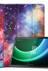 Nomfy Hoes Geschikt voor Lenovo Tab P11 (2e Gen) Hoes Tri-fold Tablet Hoesje Case Met Screenprotector - Hoesje Geschikt voor Lenovo Tab P11 (2nd Gen) Hoesje Hardcover Bookcase - Galaxy