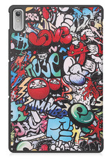 Nomfy Hoes Geschikt voor Lenovo Tab P11 (2e Gen) Hoes Tri-fold Tablet Hoesje Case Met Screenprotector - Hoesje Geschikt voor Lenovo Tab P11 (2nd Gen) Hoesje Hardcover Bookcase - Graffity