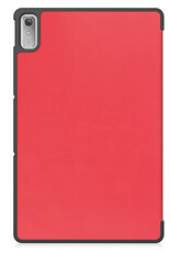 Nomfy Hoes Geschikt voor Lenovo Tab P11 (2e Gen) Hoes Tri-fold Tablet Hoesje Case Met Screenprotector - Hoesje Geschikt voor Lenovo Tab P11 (2nd Gen) Hoesje Hardcover Bookcase - Rood