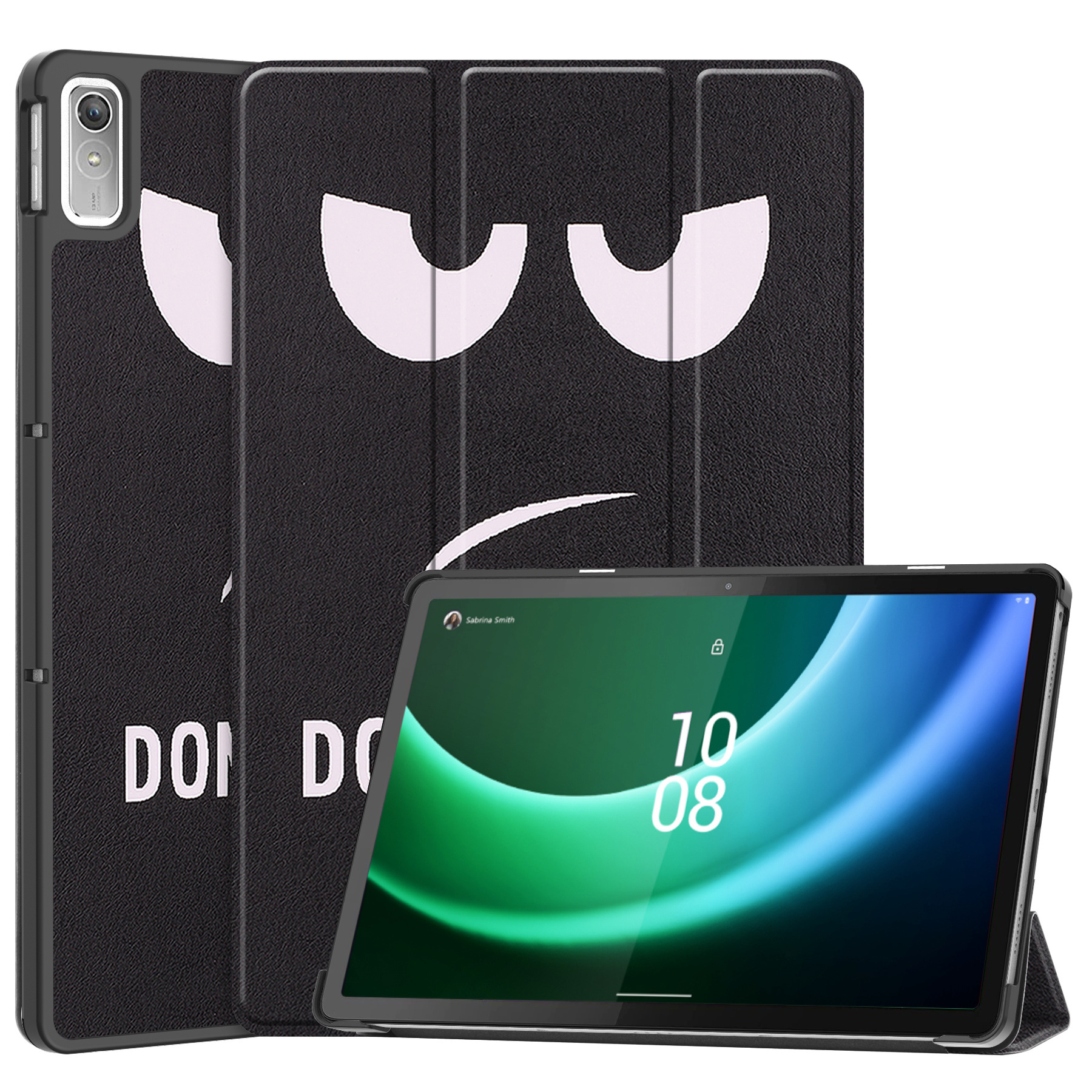 Nomfy Hoes Geschikt voor Lenovo Tab P11 (2e Gen) Hoes Tri-fold Tablet Hoesje Case Met Screenprotector - Hoesje Geschikt voor Lenovo Tab P11 (2nd Gen) Hoesje Hardcover Bookcase - Don't Touch Me