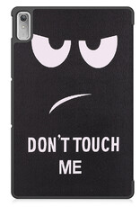 Nomfy Hoes Geschikt voor Lenovo Tab P11 (2e Gen) Hoes Tri-fold Tablet Hoesje Case Met Screenprotector - Hoesje Geschikt voor Lenovo Tab P11 (2nd Gen) Hoesje Hardcover Bookcase - Don't Touch Me