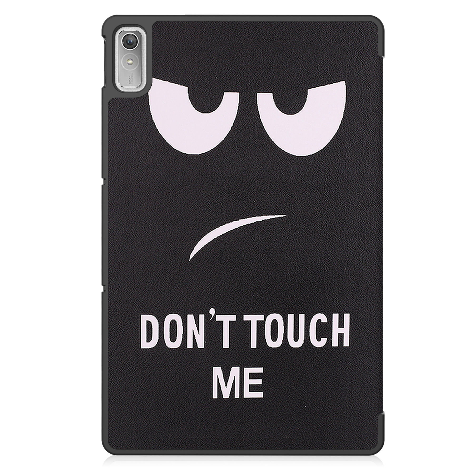 Nomfy Hoes Geschikt voor Lenovo Tab P11 (2e Gen) Hoes Tri-fold Tablet Hoesje Case Met Screenprotector - Hoesje Geschikt voor Lenovo Tab P11 (2nd Gen) Hoesje Hardcover Bookcase - Don't Touch Me