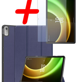 BASEY. BASEY. Lenovo Tab P11 (2e Gen) Hoes Met Screenprotector - Donkerblauw