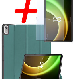 BASEY. BASEY. Lenovo Tab P11 (2e Gen) Hoes Met Screenprotector - Donkergroen