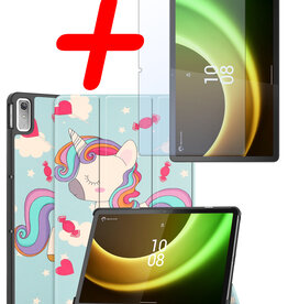 BASEY. BASEY. Lenovo Tab P11 (2e Gen) Hoes Met Screenprotector - Eenhoorn