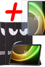 BASEY. Hoesje Geschikt voor Lenovo Tab P11 (2e Gen) Hoes Case Tablet Hoesje Tri-fold Met Screenprotector - Hoes Geschikt voor Lenovo Tab P11 (2nd Gen) Hoesje Hard Cover Bookcase Hoes - Don't Touch Me