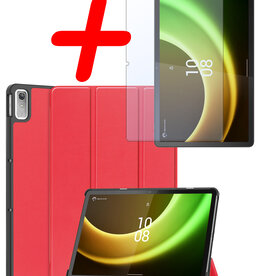 BASEY. BASEY. Lenovo Tab P11 (2e Gen) Hoes Met Screenprotector - Rood