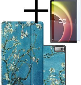 NoXx NoXx Lenovo Tab P11 (2e Gen) Hoes Met Screenprotector - Bloesem