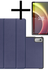 NoXx Hoesje Geschikt voor Lenovo Tab P11 (2e Gen) Hoesje Case Hard Cover Hoes Book Case Met Screenprotector - Donkerblauw