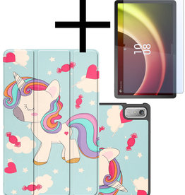 NoXx NoXx Lenovo Tab P11 (2e Gen) Hoes Met Screenprotector - Eenhoorn
