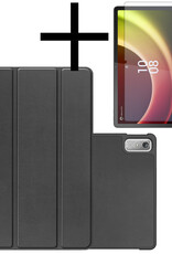 NoXx Hoesje Geschikt voor Lenovo Tab P11 (2e Gen) Hoesje Case Hard Cover Hoes Book Case Met Screenprotector - Zwart
