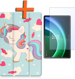 Nomfy Nomfy Lenovo Tab P11 (2e Gen) Hoes Met Screenprotector - Eenhoorn