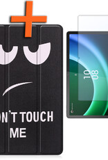 Nomfy Hoes Geschikt voor Lenovo Tab P11 (2e Gen) Hoes Tri-fold Tablet Hoesje Case Met Screenprotector - Hoesje Geschikt voor Lenovo Tab P11 (2nd Gen) Hoesje Hardcover Bookcase - Don't Touch Me