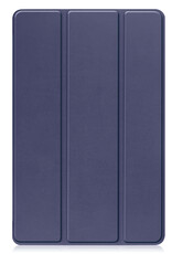 Nomfy Hoes Geschikt voor Lenovo Tab P11 (2e Gen) Hoes Tri-fold Tablet Hoesje Case - Hoesje Geschikt voor Lenovo Tab P11 (2nd Gen) Hoesje Hardcover Bookcase - Donkerblauw