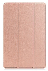 Nomfy Hoes Geschikt voor Lenovo Tab P11 (2e Gen) Hoes Tri-fold Tablet Hoesje Case - Hoesje Geschikt voor Lenovo Tab P11 (2nd Gen) Hoesje Hardcover Bookcase - Rosé goud