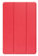 Nomfy Hoes Geschikt voor Lenovo Tab P11 (2e Gen) Hoes Tri-fold Tablet Hoesje Case - Hoesje Geschikt voor Lenovo Tab P11 (2nd Gen) Hoesje Hardcover Bookcase - Rood