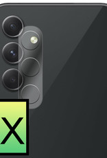 NoXx Screenprotector Geschikt voor Samsung A54 Camera Screenprotector Gehard Glas - Screenprotector Geschikt voor Samsung Galaxy A54 Screenprotector Camera Tempered Glass - 2x