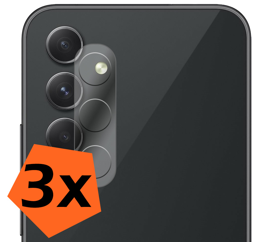 Nomfy Screenprotector Geschikt voor Samsung A34 Camera Screen Protector Beschermglas - Screenprotector Geschikt voor Samsung Galaxy A34 Camera Screenprotector Tempered Glass - 3 PACK