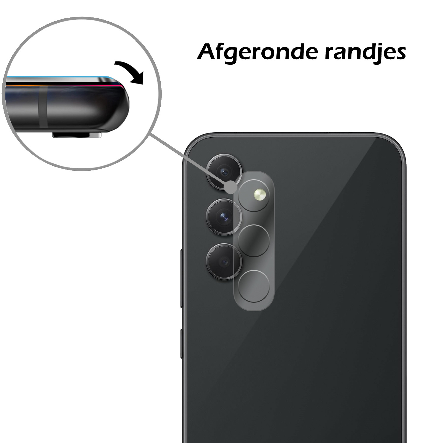 Nomfy Screenprotector Geschikt voor Samsung A14 Camera Screen Protector Beschermglas - Screenprotector Geschikt voor Samsung Galaxy A14 Camera Screenprotector Tempered Glass - 3 PACK
