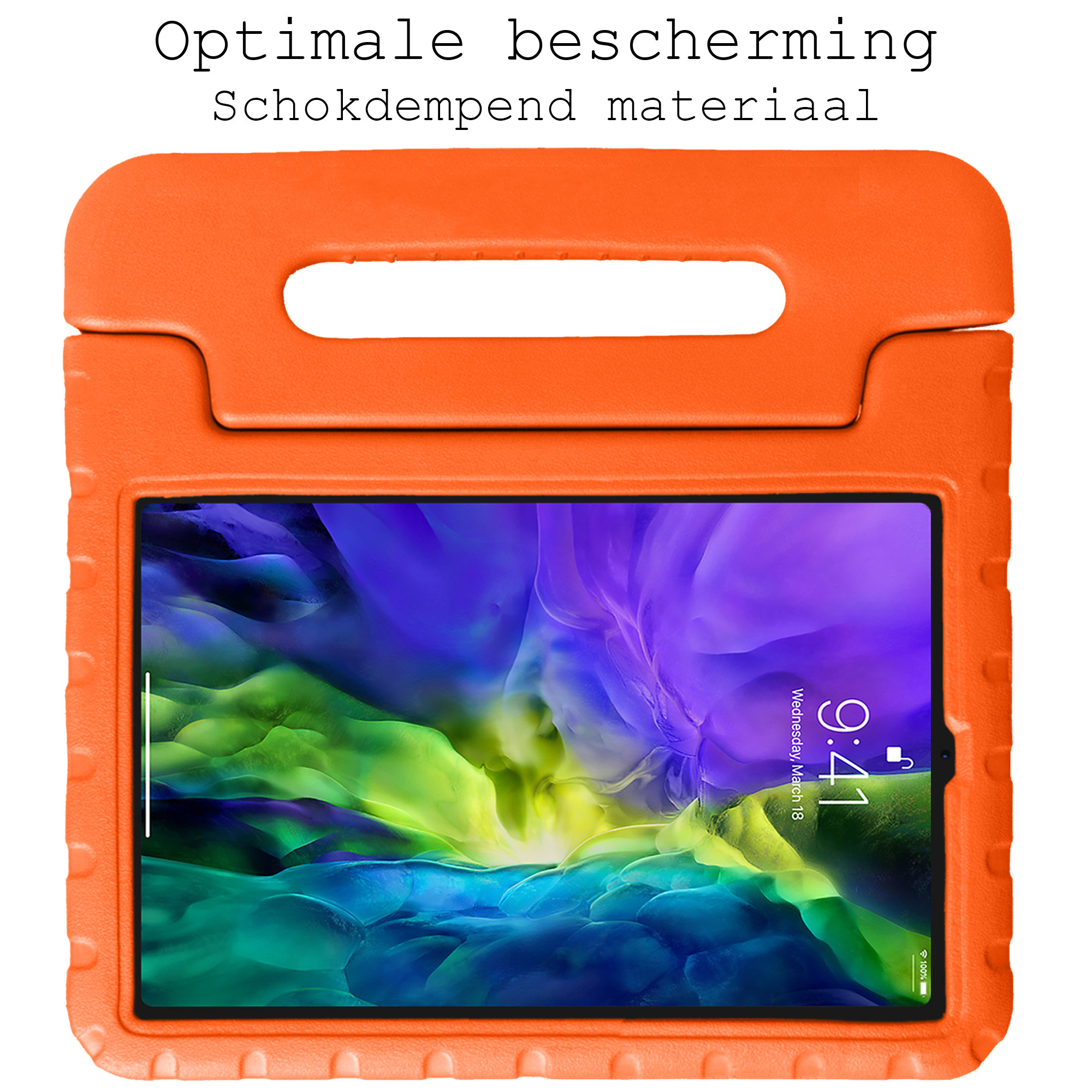 BASEY. BASEY. iPad Pro 11 inch (2020) Kinderhoes Met 2x Screenprotector - Oranje