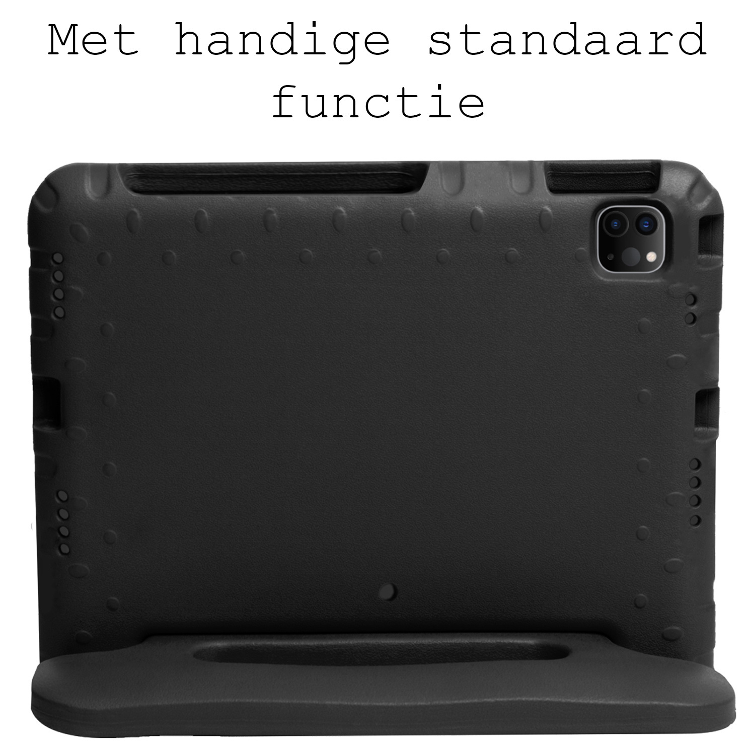 BASEY. BASEY. iPad Pro 11 inch (2020) Kinderhoes Met 2x Screenprotector - Zwart