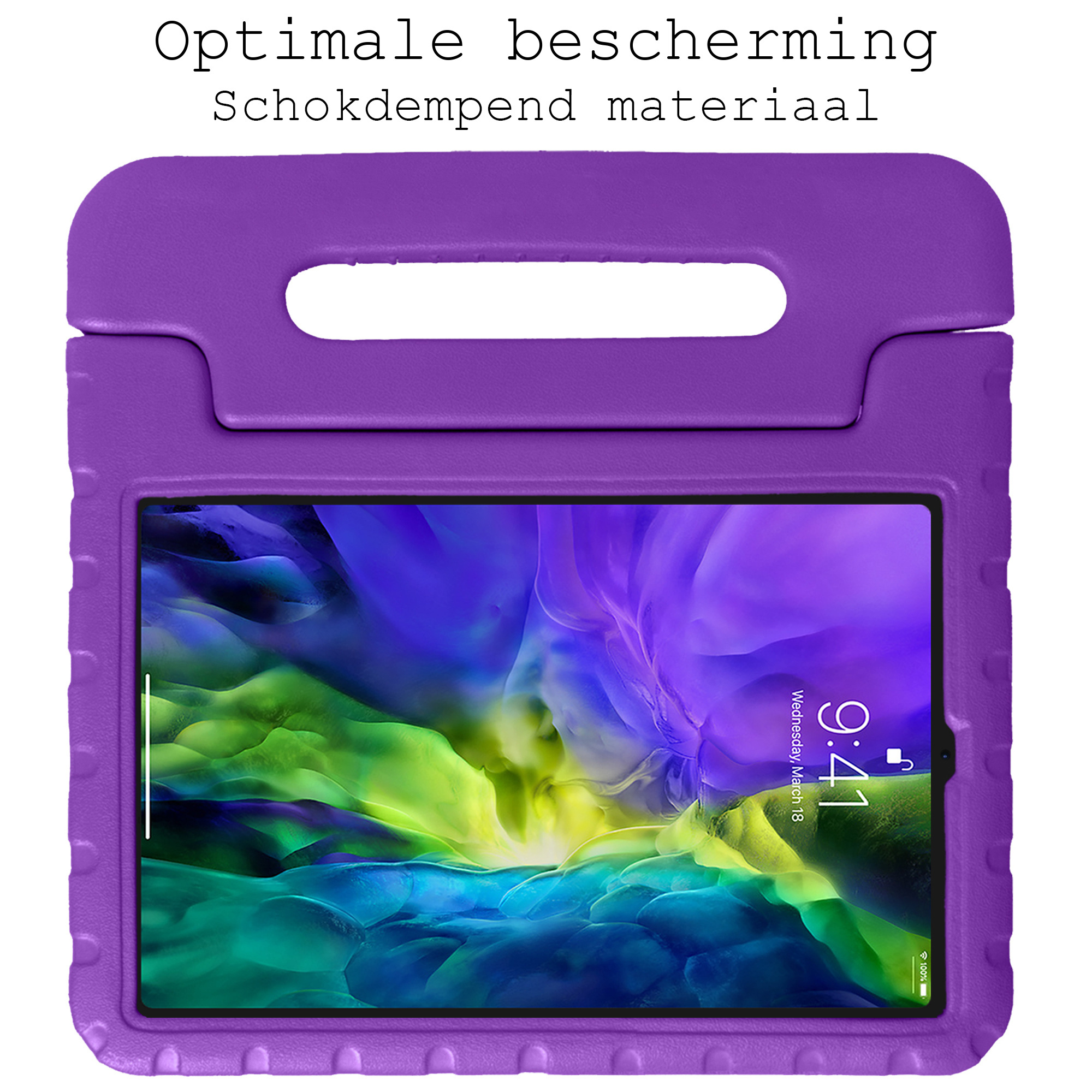 BASEY. BASEY. iPad Pro 11 inch (2021) Kinderhoes Met Screenprotector - Paars