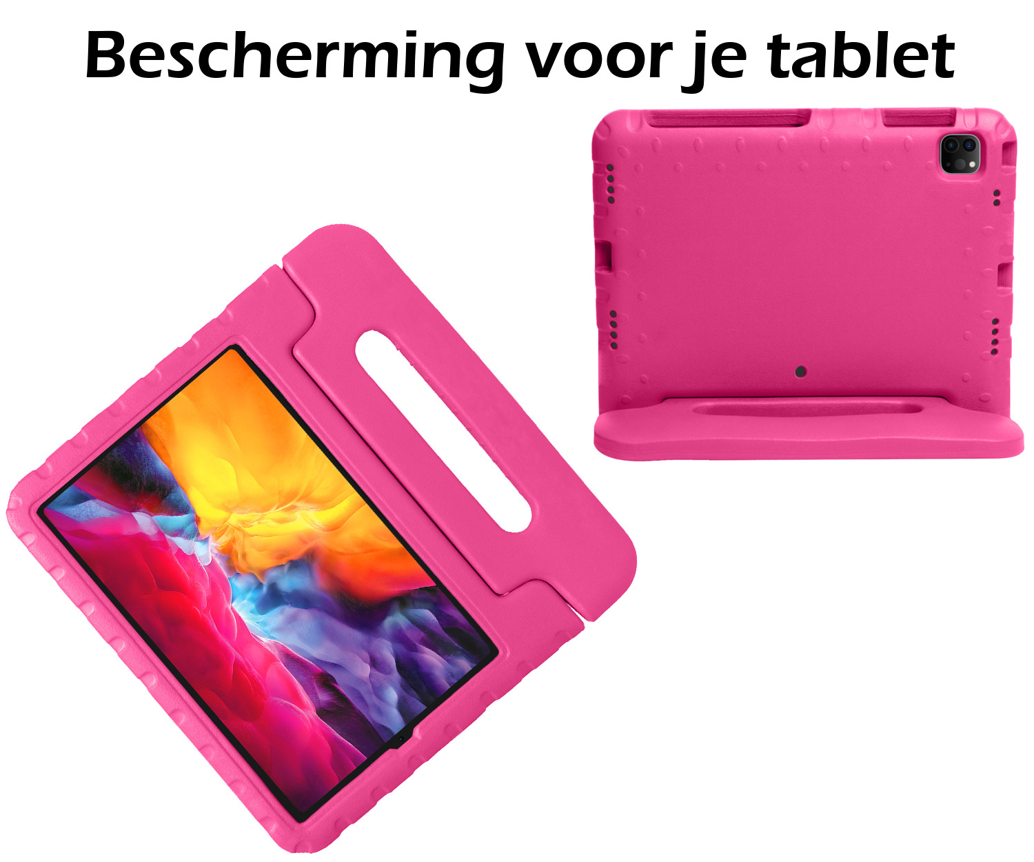 Nomfy Nomfy iPad Pro 11 inch (2021) Kinderhoes Met 2x Screenprotector - Roze