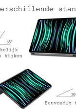 BASEY. BASEY. iPad Pro 11 inch (2022) Hoesje Met Screenprotector - Donkerrood