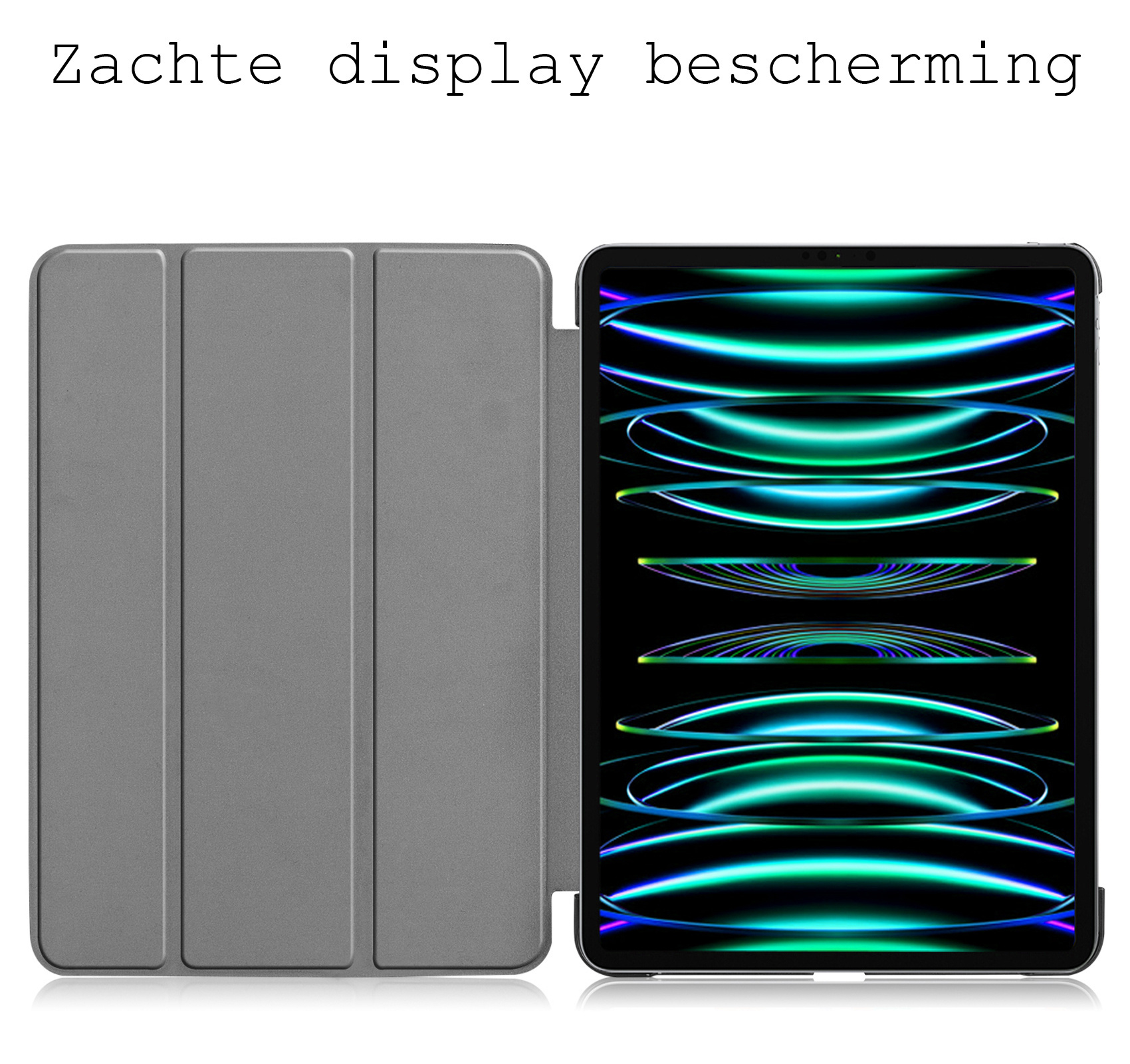 BASEY. BASEY. iPad Pro 11 inch (2022) Hoesje Met Screenprotector - Zwart