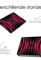 NoXx NoXx iPad Pro 11 inch (2022) Hoesje Met Screenprotector - Donkerrood