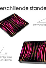 NoXx NoXx iPad Pro 11 inch (2022) Hoesje Met Screenprotector - Donkerroze