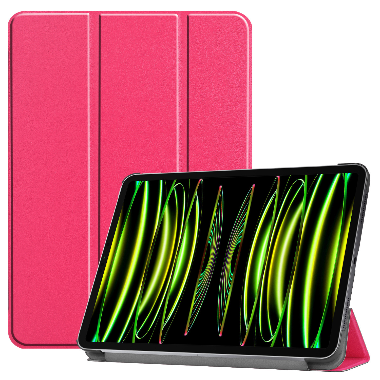Nomfy Nomfy iPad Pro 11 inch (2022) Hoesje Met Screenprotector - Donkerroze
