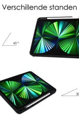 NoXx NoXx iPad Pro 11 inch (2021) Hoesje Met Apple Pencilhouder En Screenprotector - Lichtblauw