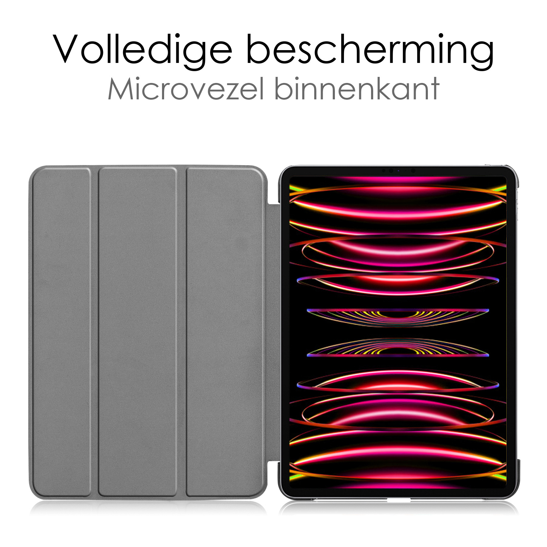 NoXx NoXx iPad Pro 12.9 inch (2022) Hoesje Met Screenprotector - Rose Goud