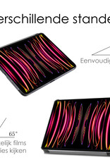 NoXx NoXx iPad Pro 12.9 inch (2022) Hoesje Met Screenprotector - Zwart