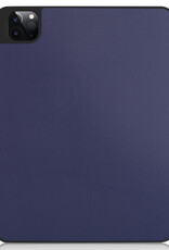 NoXx NoXx iPad Pro 12.9 inch (2022) Hoesje Met Apple Pencilhouder Met Screenprotector - Donkerblauw