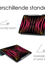 NoXx NoXx iPad Pro 12.9 inch (2022) Hoesje Met Apple Pencilhouder Met Screenprotector - Donkergroen