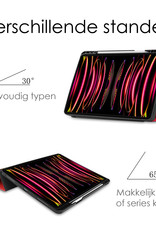 NoXx NoXx iPad Pro 12.9 inch (2022) Hoesje Met Apple Pencilhouder Met Screenprotector - Rood