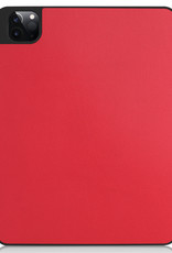 NoXx NoXx iPad Pro 12.9 inch (2022) Hoesje Met Apple Pencilhouder Met Screenprotector - Rood