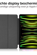 Nomfy Nomfy iPad Pro 12.9 inch (2022) Hoesje Met Apple Pencilhouder Met Screenprotector - Rose Goud