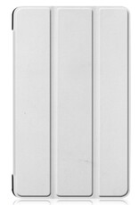 Nomfy Hoes Geschikt voor Samsung Galaxy Tab A 8.0 (2019) Hoes Tri-fold Tablet Hoesje Case - Hoesje Geschikt voor Samsung Tab A 8.0 (2019) Hoesje Hardcover Bookcase - Wit