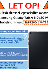 Nomfy Hoes Geschikt voor Samsung Galaxy Tab A 8.0 (2019) Hoes Tri-fold Tablet Hoesje Case - Hoesje Geschikt voor Samsung Tab A 8.0 (2019) Hoesje Hardcover Bookcase - Rood