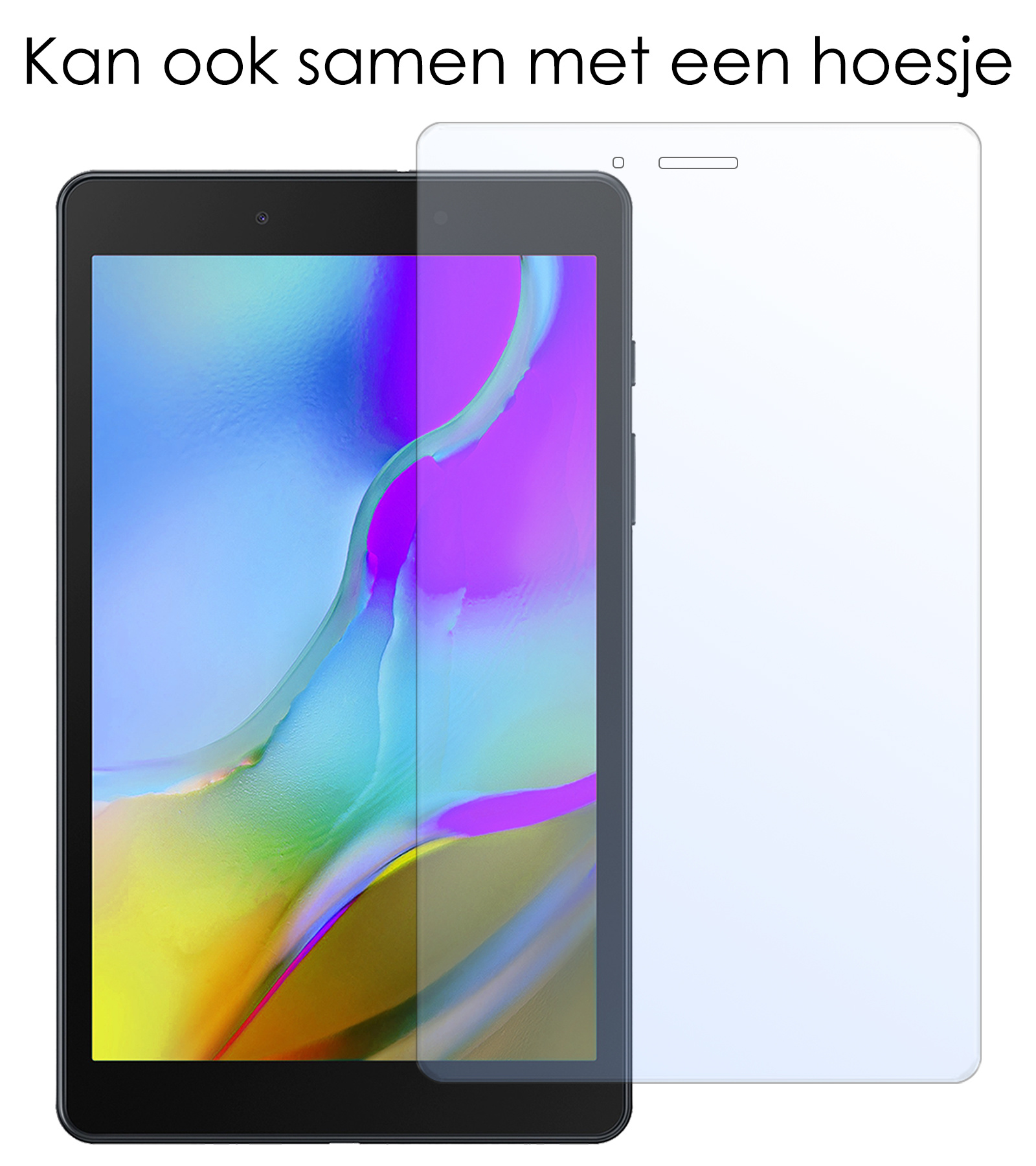 NoXx Screenprotector Geschikt voor Samsung Galaxy Tab A 8.0 (2019) Screenprotector Bescherm Glas Screen Protector - 2x