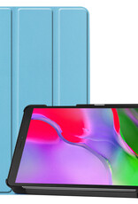 Nomfy Hoes Geschikt voor Samsung Galaxy Tab A 8.0 (2019) Hoes Tri-fold Tablet Hoesje Case - Hoesje Geschikt voor Samsung Tab A 8.0 (2019) Hoesje Hardcover Bookcase - Lichtblauw