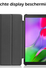 Nomfy Hoes Geschikt voor Samsung Galaxy Tab A 8.0 (2019) Hoes Tri-fold Tablet Hoesje Case - Hoesje Geschikt voor Samsung Tab A 8.0 (2019) Hoesje Hardcover Bookcase - Donkergroen