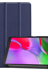 Nomfy Hoes Geschikt voor Samsung Galaxy Tab A 8.0 (2019) Hoes Tri-fold Tablet Hoesje Case - Hoesje Geschikt voor Samsung Tab A 8.0 (2019) Hoesje Hardcover Bookcase - Donkerblauw
