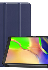BASEY. Hoesje Geschikt voor Samsung Galaxy Tab A 8.0 (2019) Hoes Case Tablet Hoesje Tri-fold - Hoes Geschikt voor Samsung Tab A 8.0 (2019) Hoesje Hard Cover Bookcase Hoes - Donkerblauw